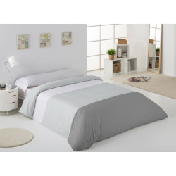 Duvet cover set Alexandra House Living White Grey Single 2 Pieces