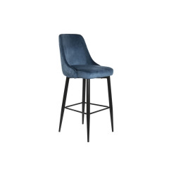 Stool DKD Home Decor Blue Black Bicoloured Metal 51 x 68 x 110 cm 51 x 56 x 110 cm