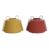 Vase Home ESPRIT Mustard Terracotta Iron Lacquered 31 x 31 x 23 cm (2 Units)