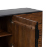 Sideboard ABNER Brown Black 160 x 40 x 75 cm