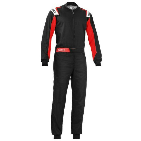 Childrens Racing Jumpsuit Sparco Rookie Black Red 120