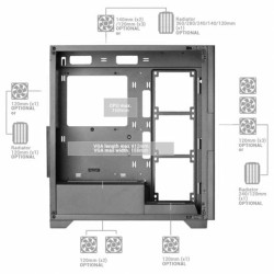 ATX Semi-tower Box Mars Gaming MC-XP Black