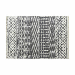 Carpet DKD Home Decor White Grey Polyester Cotton (160 x 230 x 1 cm)