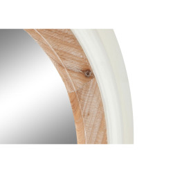 Wall mirror Home ESPRIT White Brown Natural Fir Mediterranean 65 x 6 x 65 cm