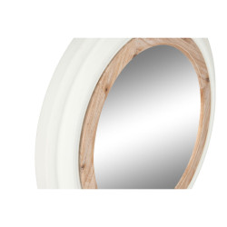 Wall mirror Home ESPRIT White Brown Natural Fir Mediterranean 65 x 6 x 65 cm