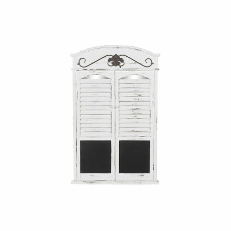 Wall mirror DKD Home Decor Mirror Black Wood Windows White (60 x 7 x 94 cm)