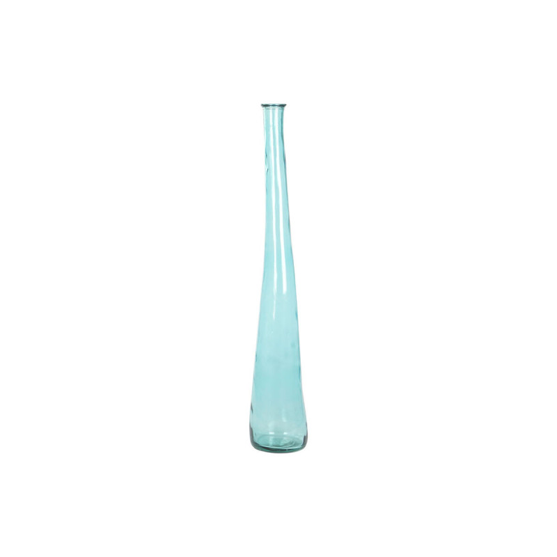 Vase DKD Home Decor 18 x 18 x 120 cm Sky blue Tempered Glass