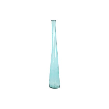 Vase DKD Home Decor 18 x 18 x 120 cm Sky blue Tempered Glass