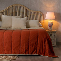 Bedspread (quilt) 270 x 280 cm Beige Dark Red