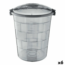 Bucket Confortime Tetris Light grey Plastic 65 L (6 Units)