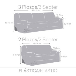 Sofa cover set Eysa TROYA Blue 70 x 110 x 210 cm 2 Pieces