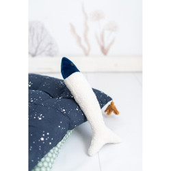 Fluffy toy Crochetts OCÉANO Blue Manta ray Fish 3 Pieces