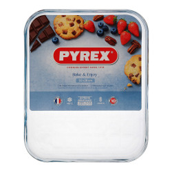 Rectangular Mould Pyrex Classic Vidrio Transparent Glass 33 x 27 x 2 cm Flat (6 Units)