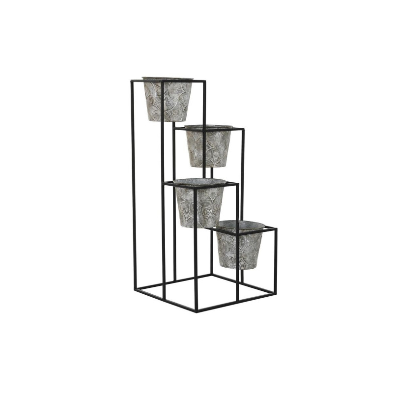 Planter DKD Home Decor Grey Metal Worn 34 x 34 x 71 cm