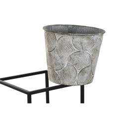 Planter DKD Home Decor Grey Metal Worn 34 x 34 x 71 cm