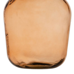 Decorative container 36,5 x 36,5 x 56 cm recycled glass Caramel