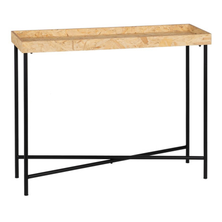 Console Black Natural Wood Iron MDF Wood 98 x 32 x 80,5 cm