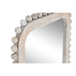 Wall mirror Home ESPRIT White Mango wood Stripped 60 x 2,5 x 90 cm