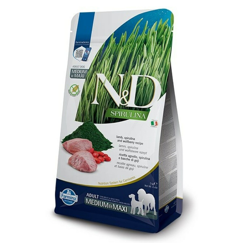 Fodder Farmina N&D Spirulina Adult Lamb 7 kg