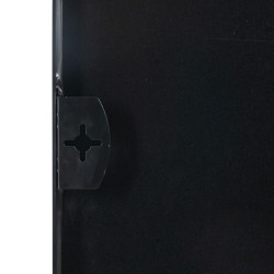 Wall mirror Black Aluminium Crystal 76 x 3 x 101 cm