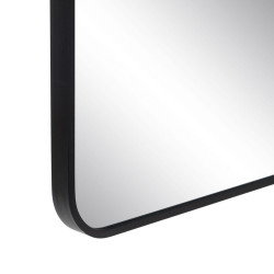 Wall mirror Black Aluminium Crystal 76 x 3 x 101 cm