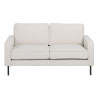 Sofa 163 x 87 x 90 cm Synthetic Fabric Beige Metal