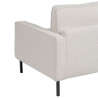 Sofa 163 x 87 x 90 cm Synthetic Fabric Beige Metal