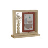 Photo frame Home ESPRIT Natural Terracotta Crystal MDF Wood Scandinavian 25 x 7 x 23 cm