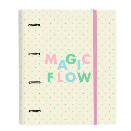 Ring binder Glow Lab Magic flow Beige (27 x 32 x 3.5 cm)