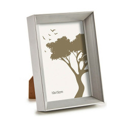 Photo frame 12,5 x 17,3 x 3,5 cm Silver Plastic Glass (6 Units)