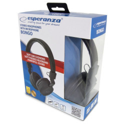 Headphones with Microphone Esperanza EH212K Black