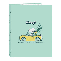 Ring binder Snoopy Groovy Green A4 26.5 x 33 x 4 cm