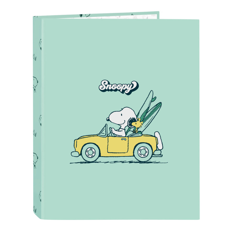 Ring binder Snoopy Groovy Green A4 26.5 x 33 x 4 cm