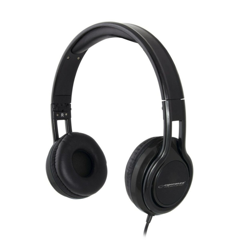 Headphones with Microphone Esperanza EH211K Black