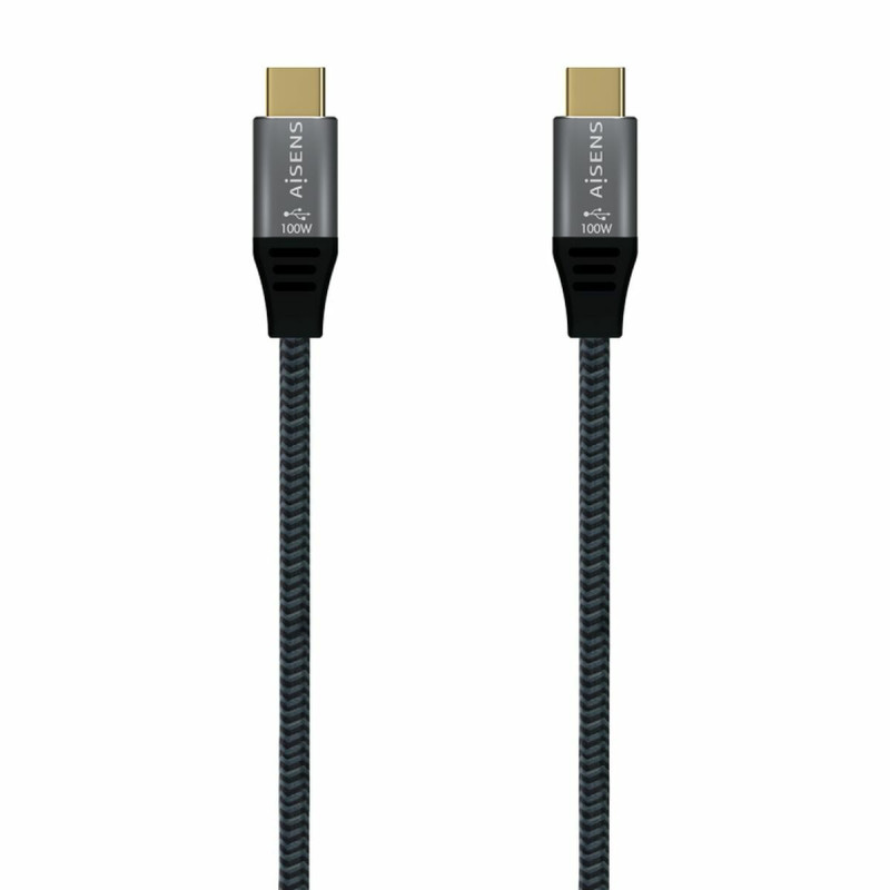 USB-C Cable Aisens A107-0628 1 m Grey (1 Unit)