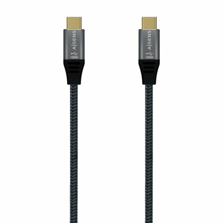 USB-C Cable Aisens A107-0628 1 m Grey (1 Unit)