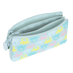 Triple Carry-all Benetton Fantasy Sky blue (22 x 12 x 3 cm)