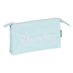 Triple Carry-all Benetton Fantasy Sky blue (22 x 12 x 3 cm)