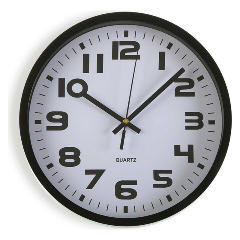 Wall Clock Versa Black Plastic 3,8 x 25 x 25 cm