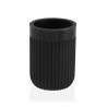 Toothbrush Holder Versa STRIA Black Resin (7,3 x 10,3 x 7,3 cm)