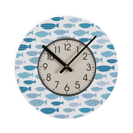 Wall Clock Versa Fish Wood 4 x 30 x 30 cm