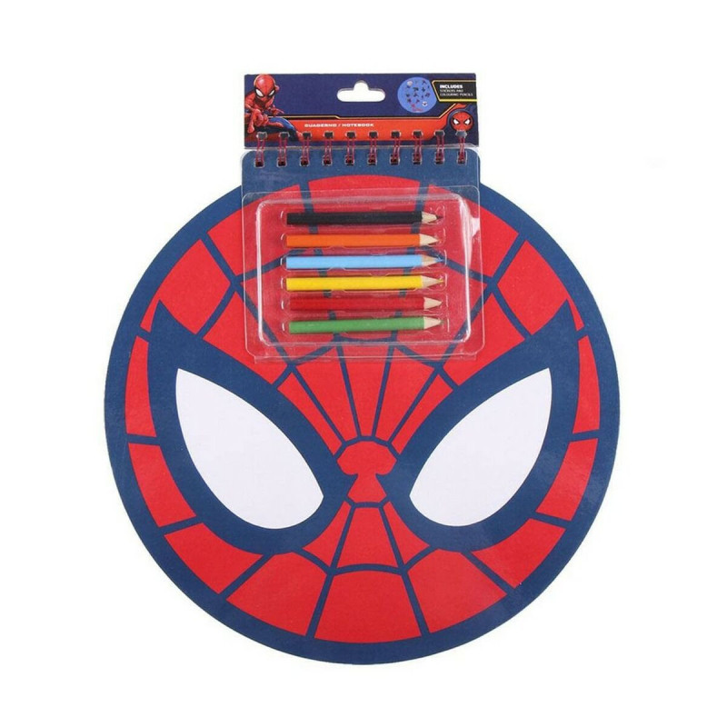 Stationery Set Spider-Man Notebook Red (30 x 30 x 1 cm)