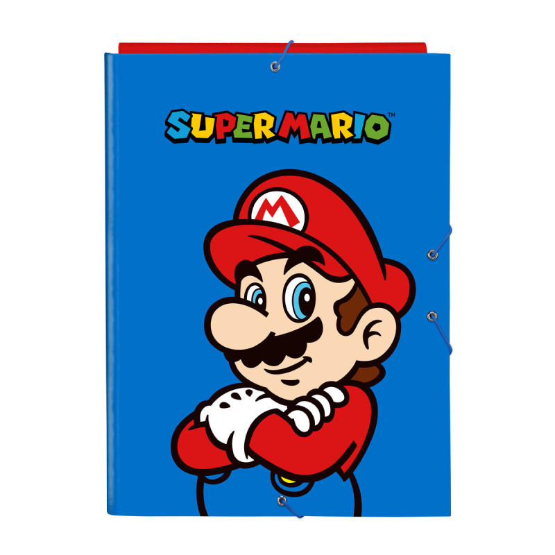 Folder Super Mario Play Blue Red A4