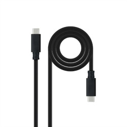 USB-C Cable NANOCABLE 10.01.4100 Black 50 cm (1 Unit)