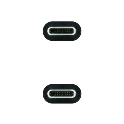 USB-C Cable NANOCABLE 10.01.4100 Black 50 cm (1 Unit)