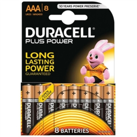 Alkaline Batteries DURACELL AAA LR03    8UD LR03 AAA 1.5V 1,5 V AAA (8 pcs)