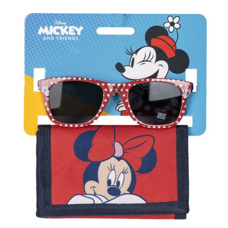 Sunglasses and Wallet Set Minnie Mouse 2 Pieces Red