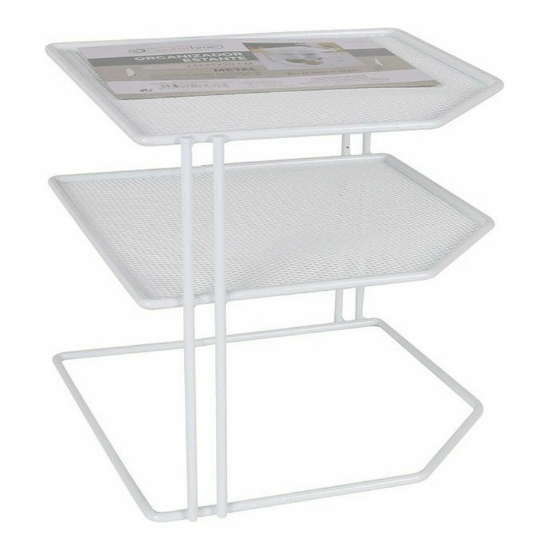 Shelve Confortime White Metal 23 x 23 x 20 cm Organiser