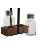 Salt and Pepper Shakers Home ESPRIT Black Crystal Acacia 12 x 6 x 17,5 cm