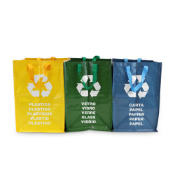 Recycling bag set Confortime Raffia 3 Pieces